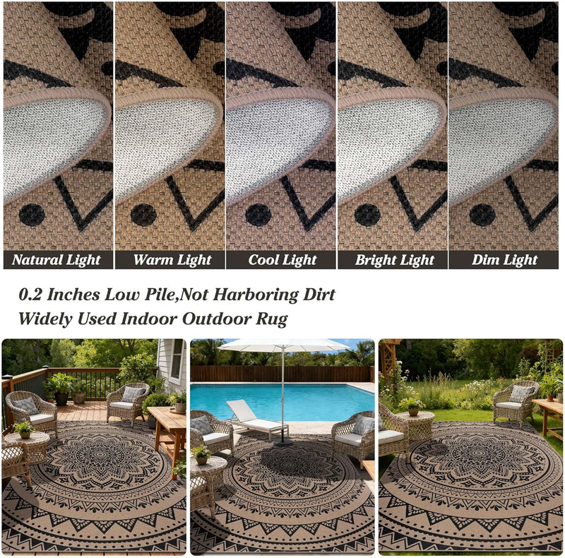 Washable Rugs for Living Room Mandala