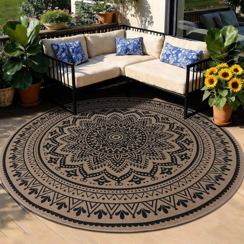 Washable Rugs for Living Room Mandala