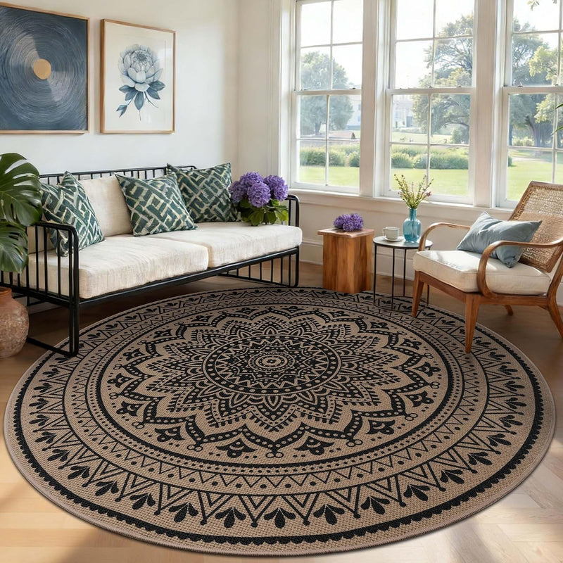 Washable Rugs for Living Room Mandala