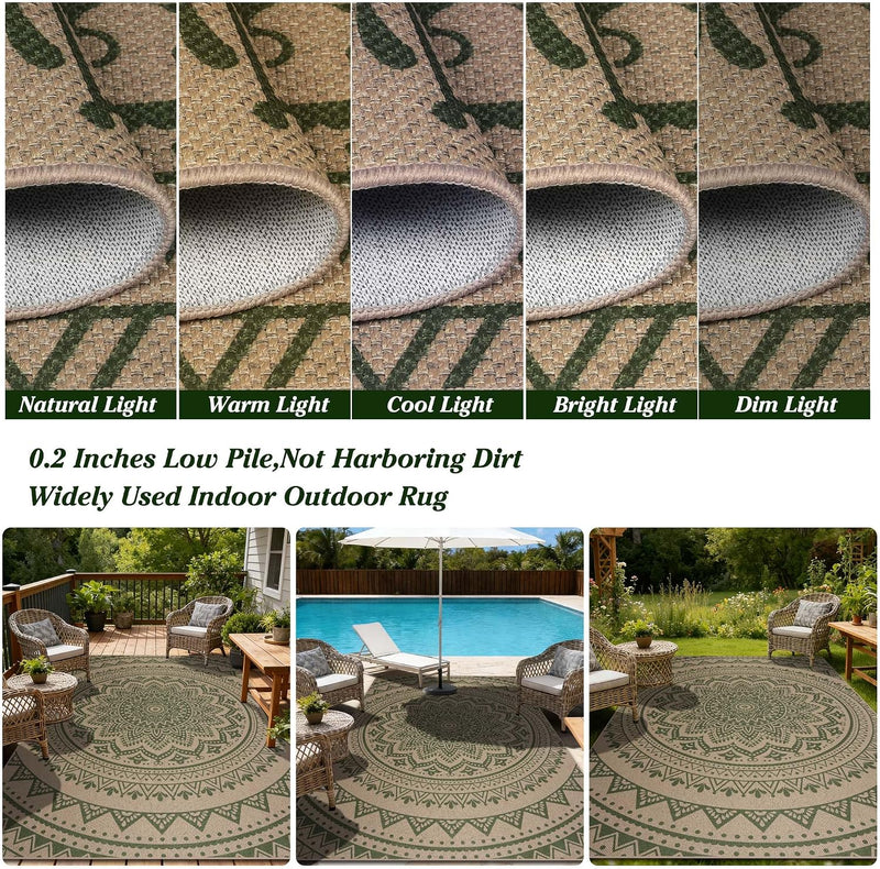 Washable Rugs for Living Room Mandala