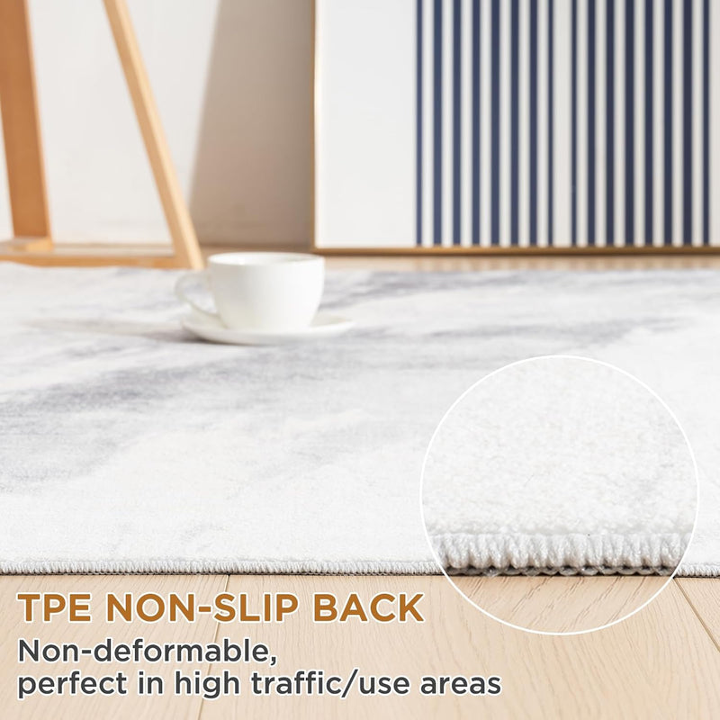 Washable Rugs for Living Room Large Modern Soft