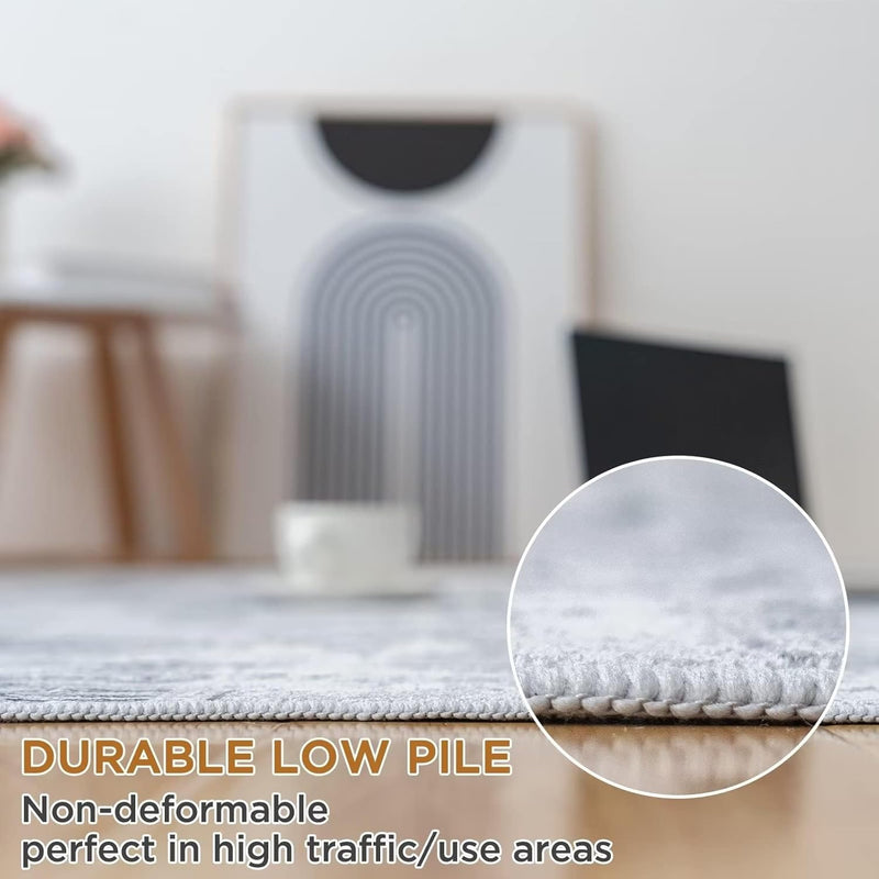 Washable Rugs for Living Room Large Modern Soft