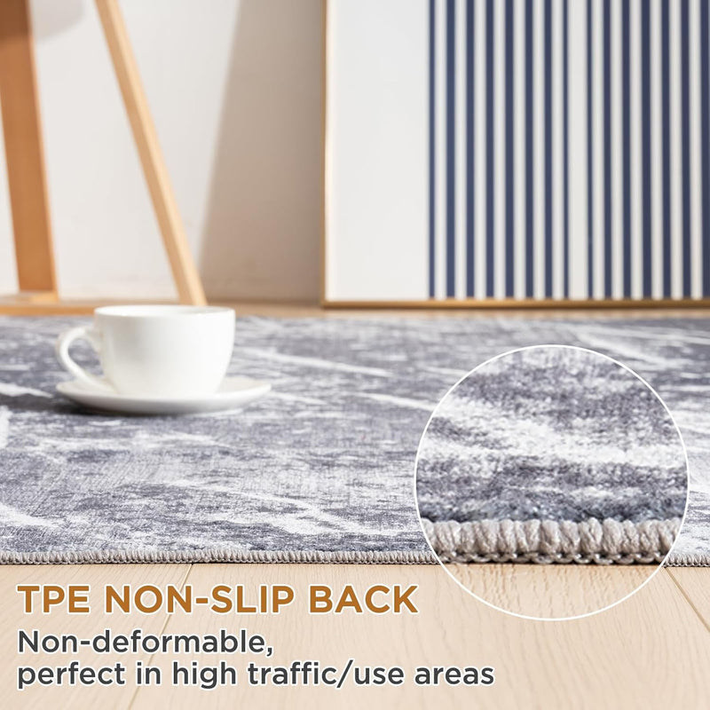 Washable Rugs for Living Room Large Modern Soft