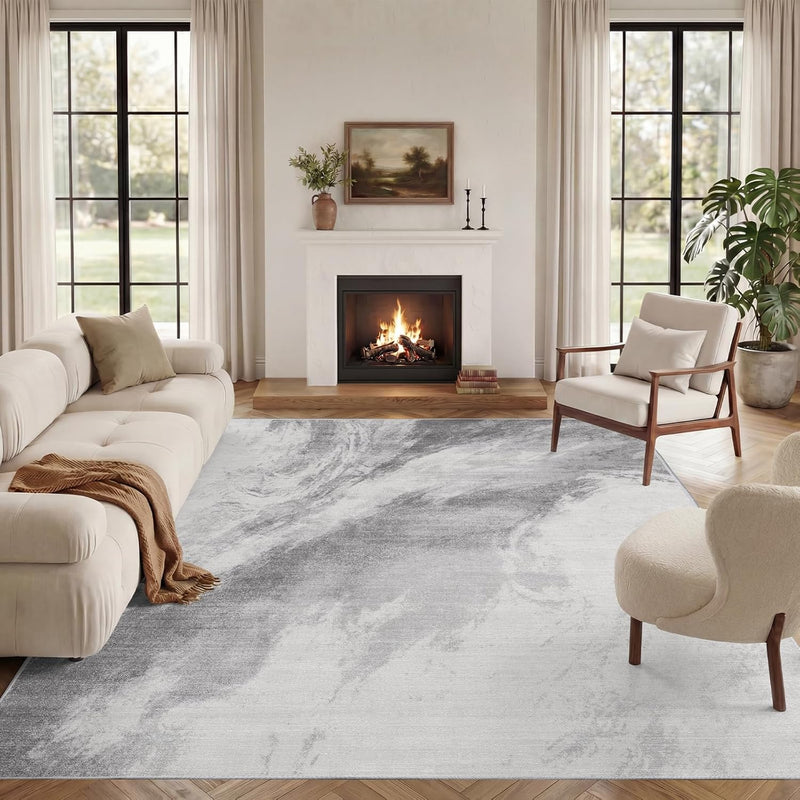 Washable Rugs for Living Room Large Modern Soft