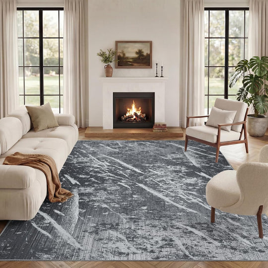 Washable Rugs for Living Room Large Modern Soft