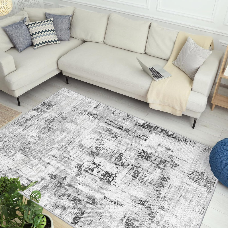 Washable Rugs for Living Room Large Modern Soft