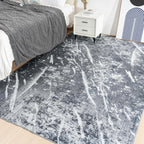 Washable Rugs for Living Room Modern Soft Faux