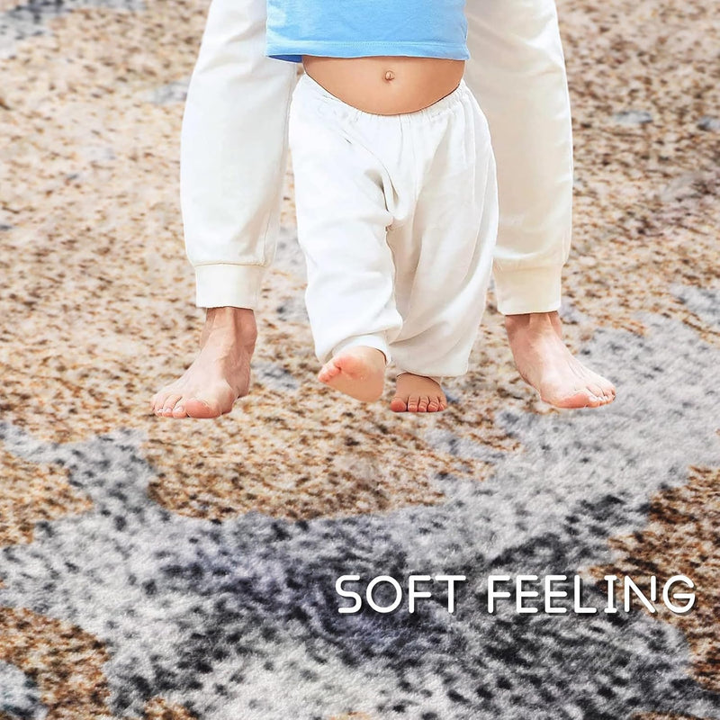 Washable Large Rugs Living Room Abstract Carpet