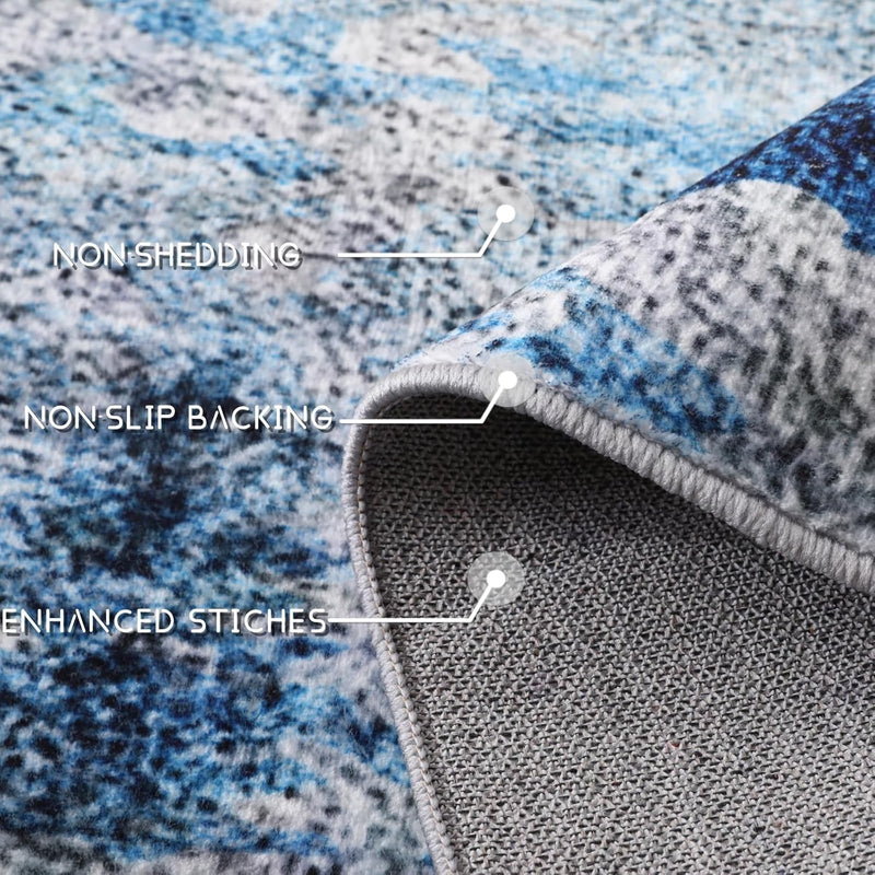 Washable Large Rugs Living Room Abstract Carpet