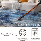 Washable Large Rugs Living Room Abstract Carpet