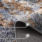 Washable Large Rugs Living Room Abstract Carpet