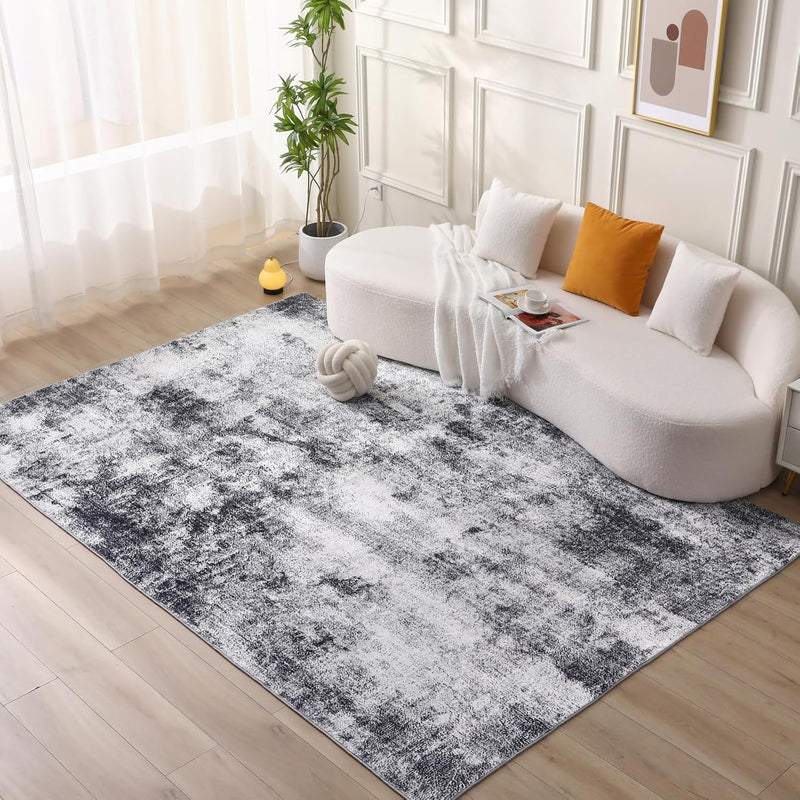 Washable Large Rugs Living Room Abstract Carpet