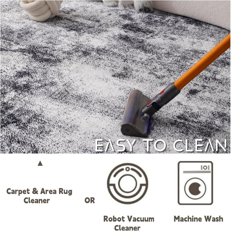 Washable Large Rugs Living Room Abstract Carpet