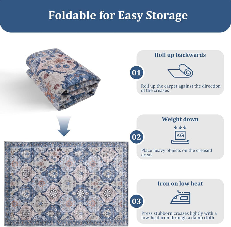 Living Room Rug Washable Large Brick