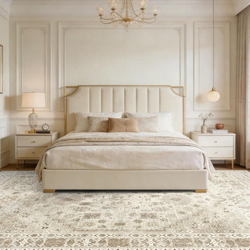 Washable Rugs Living Room Distressed Vintage Area