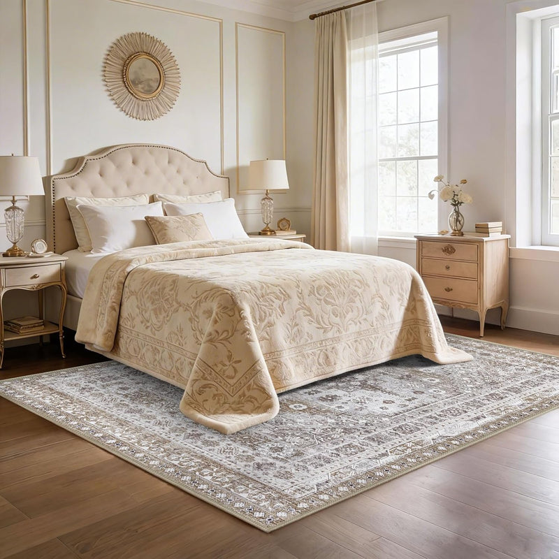 Washable Rugs Living Room Distressed Vintage Area
