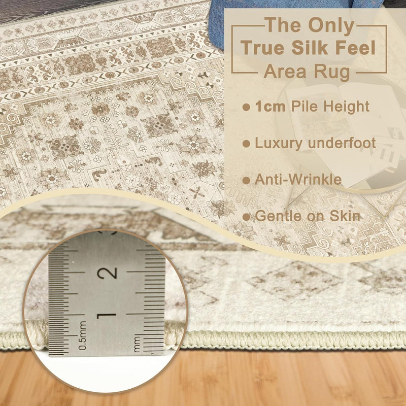 Washable Rugs Living Room Distressed Vintage Area