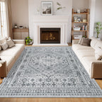 Washable Rugs Living Room Distressed Vintage Area