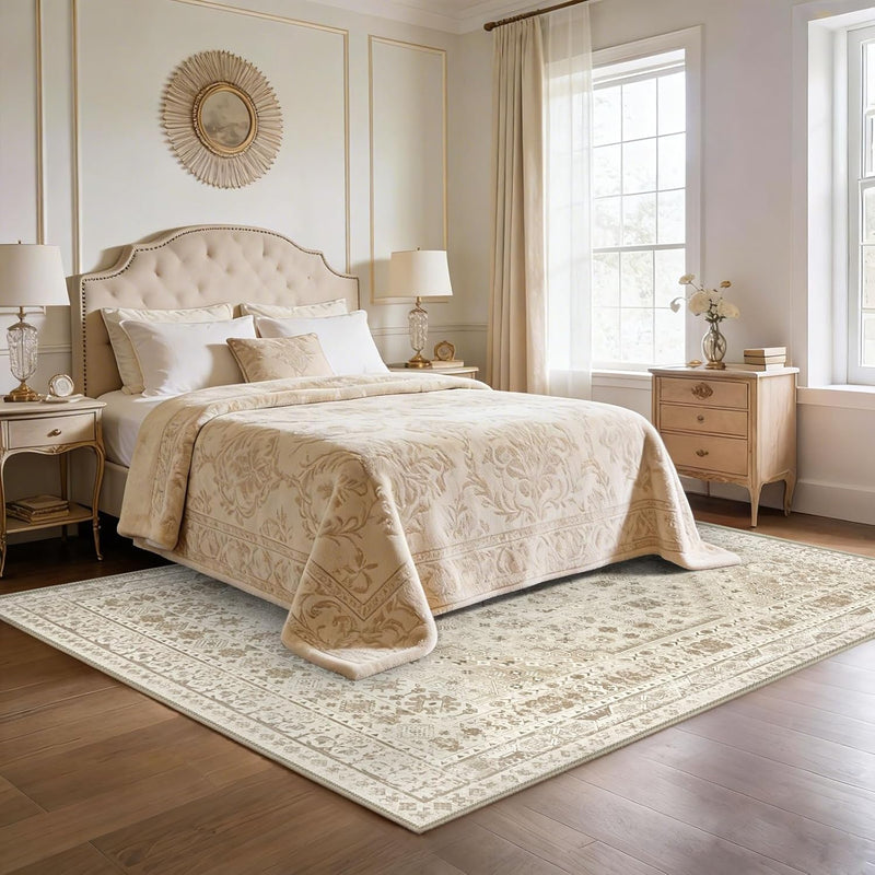 Washable Rugs Living Room Distressed Vintage Area