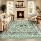 Washable Rugs Living Room Distressed Vintage Area
