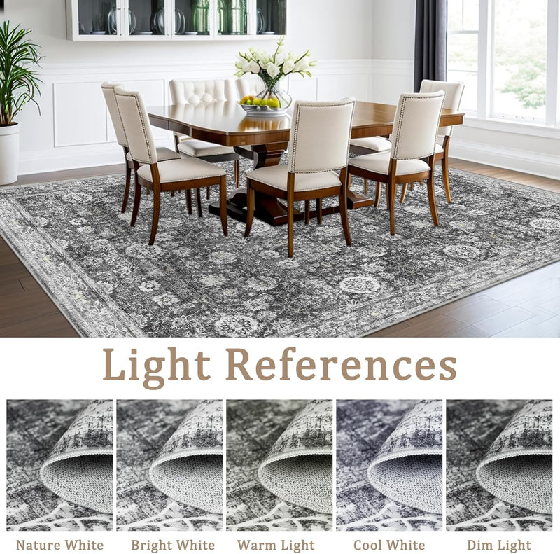 Washable Rugs Living Room Distressed Vintage Area