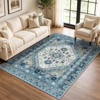 Washable Rugs Living Room Distressed Vintage Area