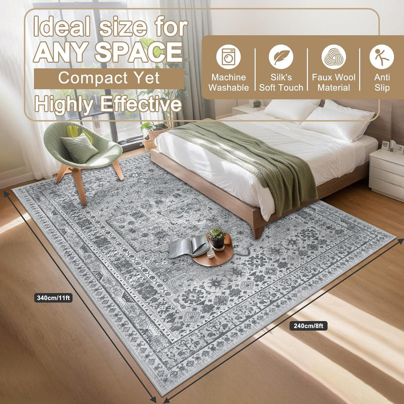 Washable Rugs Living Room Distressed Vintage Area