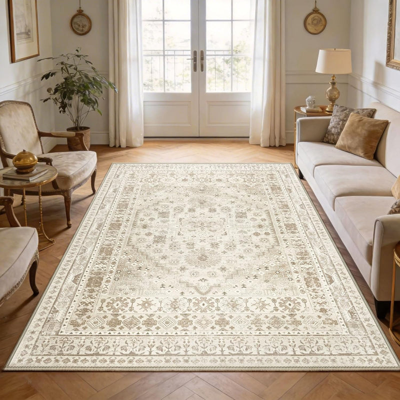 Washable Rugs Living Room Distressed Vintage Area