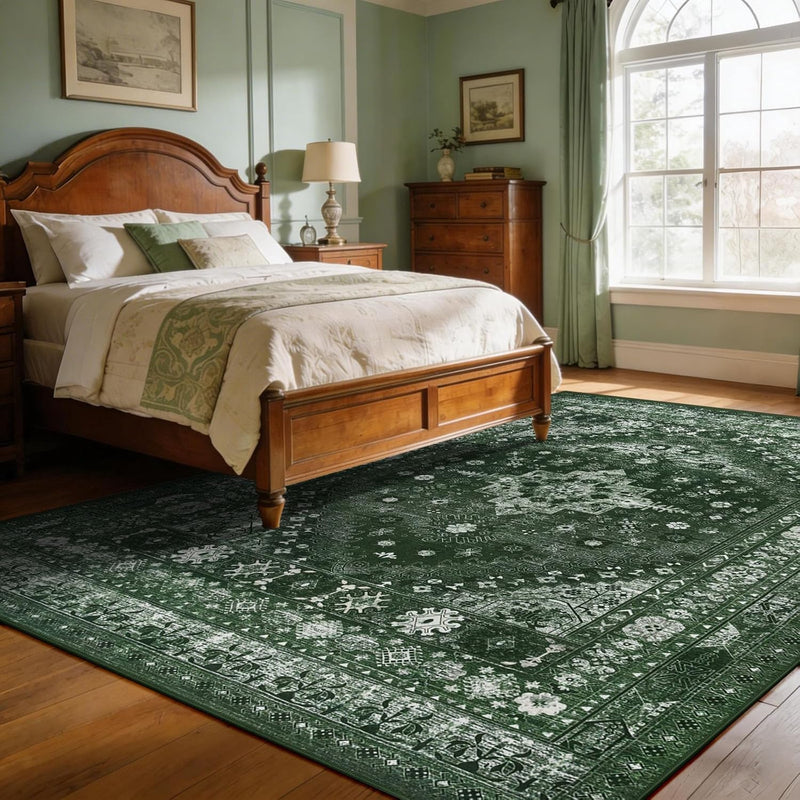 Washable Rugs Living Room Distressed Vintage Area