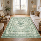 Washable Rugs Living Room Distressed Vintage Area