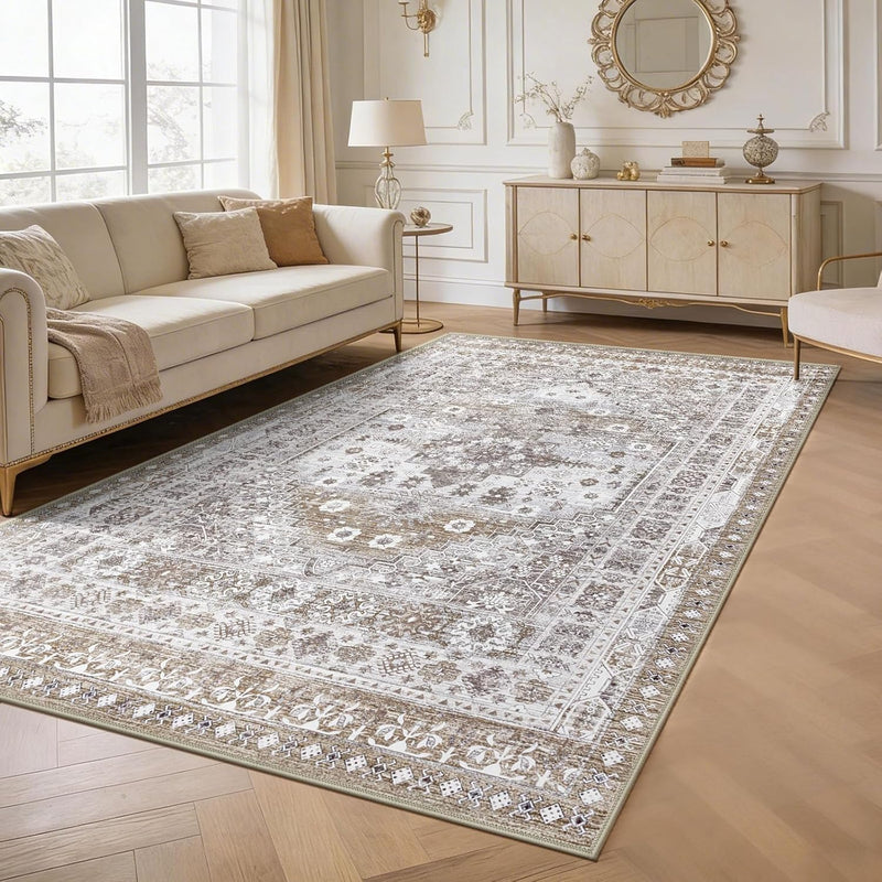 Washable Rugs Living Room Distressed Vintage Area