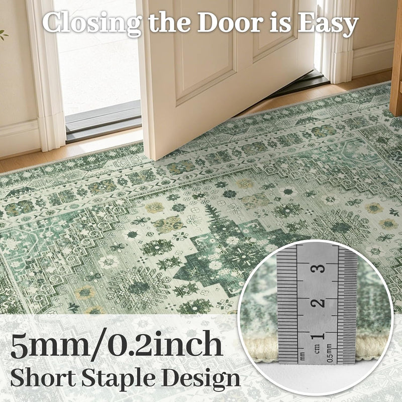 Washable Rugs Living Room Distressed Vintage Area