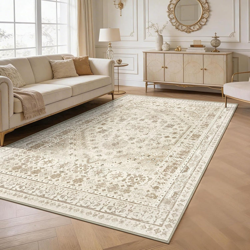 Washable Rugs Living Room Distressed Vintage Area