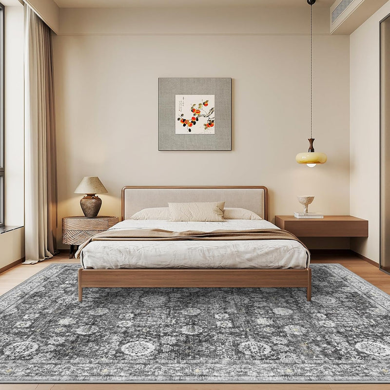Washable Rugs Living Room Distressed Vintage Area