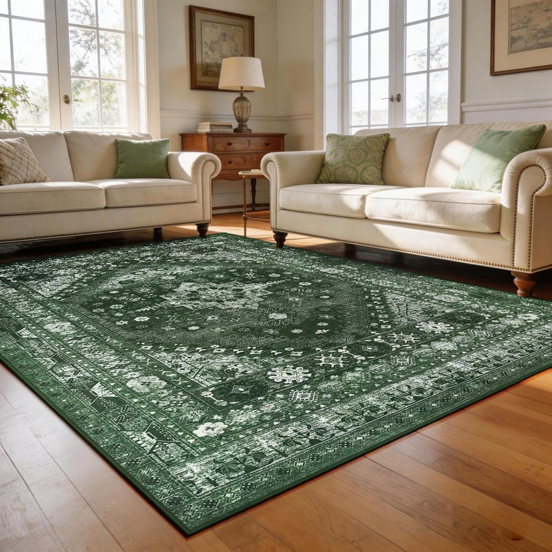 Washable Rugs Living Room Distressed Vintage Area