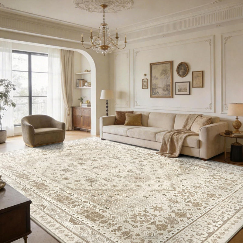 Washable Rugs Living Room Distressed Vintage Area