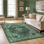 Washable Rugs Living Room Distressed Vintage Area