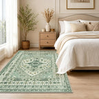 Washable Rugs Living Room Distressed Vintage Area