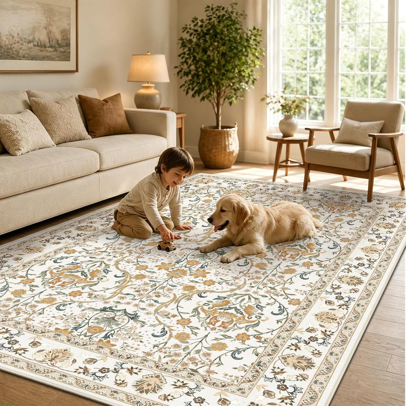 Vintage Rugs Living Room Rug Washable