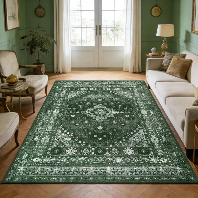 Washable Rugs Living Room Distressed Vintage Area