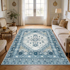 Washable Rugs Living Room Distressed Vintage Area