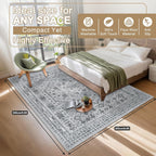 Washable Rugs Living Room Distressed Vintage Area