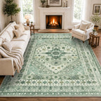 Washable Rugs Living Room Distressed Vintage Area