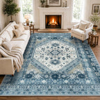 Washable Rugs Living Room Distressed Vintage Area