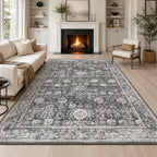 Washable Rugs Living Room Distressed Vintage Area