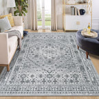 Washable Rugs Living Room Distressed Vintage Area
