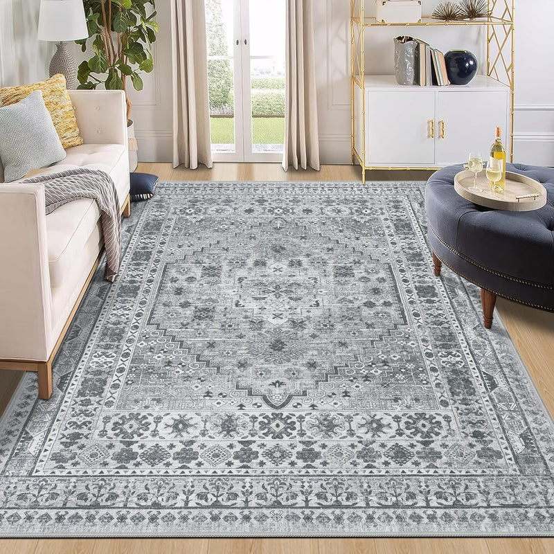 Washable Rugs Living Room Distressed Vintage Area