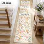 Washable Rugs Living Room Floral Rug Non-Slip