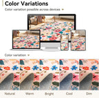 Washable Rugs Living Room Floral Rug Non-Slip