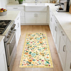 Washable Rugs Living Room Floral Rug Non-Slip